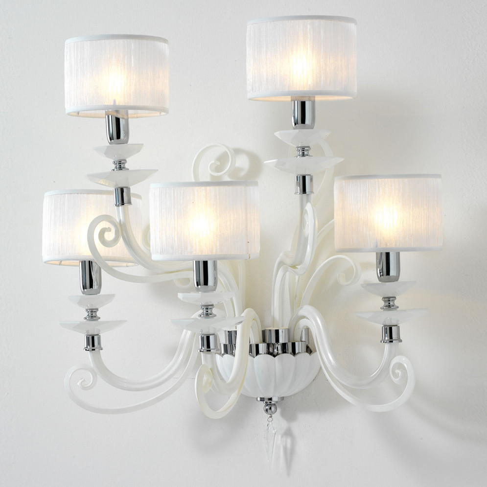 Бра Euroluce Alicante A5 silver White SHADE