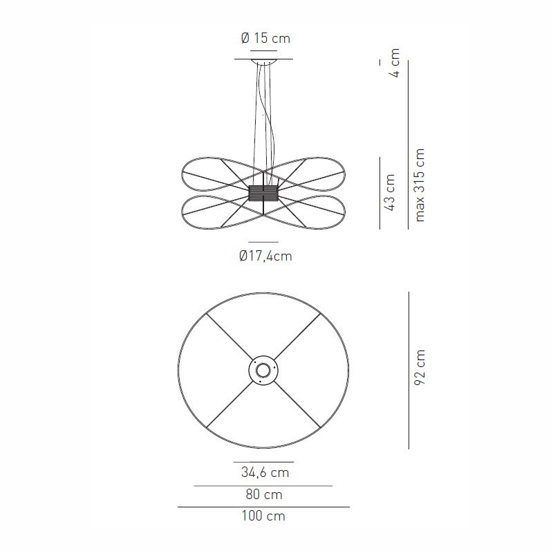 Подвесной светильник Axo Light Hoops SP HOOPS 2 SPHOOPS2ORORLED