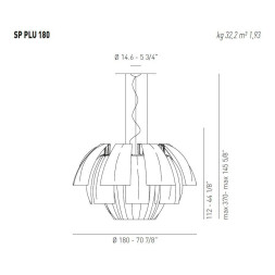 Подвесной светильник Axo Light Lightecture Plumage SP PLU 180 SPPLU180E27VEXX