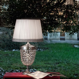 Настольная лампа Masiero Elegantia TL2G G04-G06 / PON/40/WH Swarovski elements