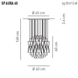 Потолочный светильник Axo Light Aura PL Aura 60 BI PLAURA60BCCRE27
