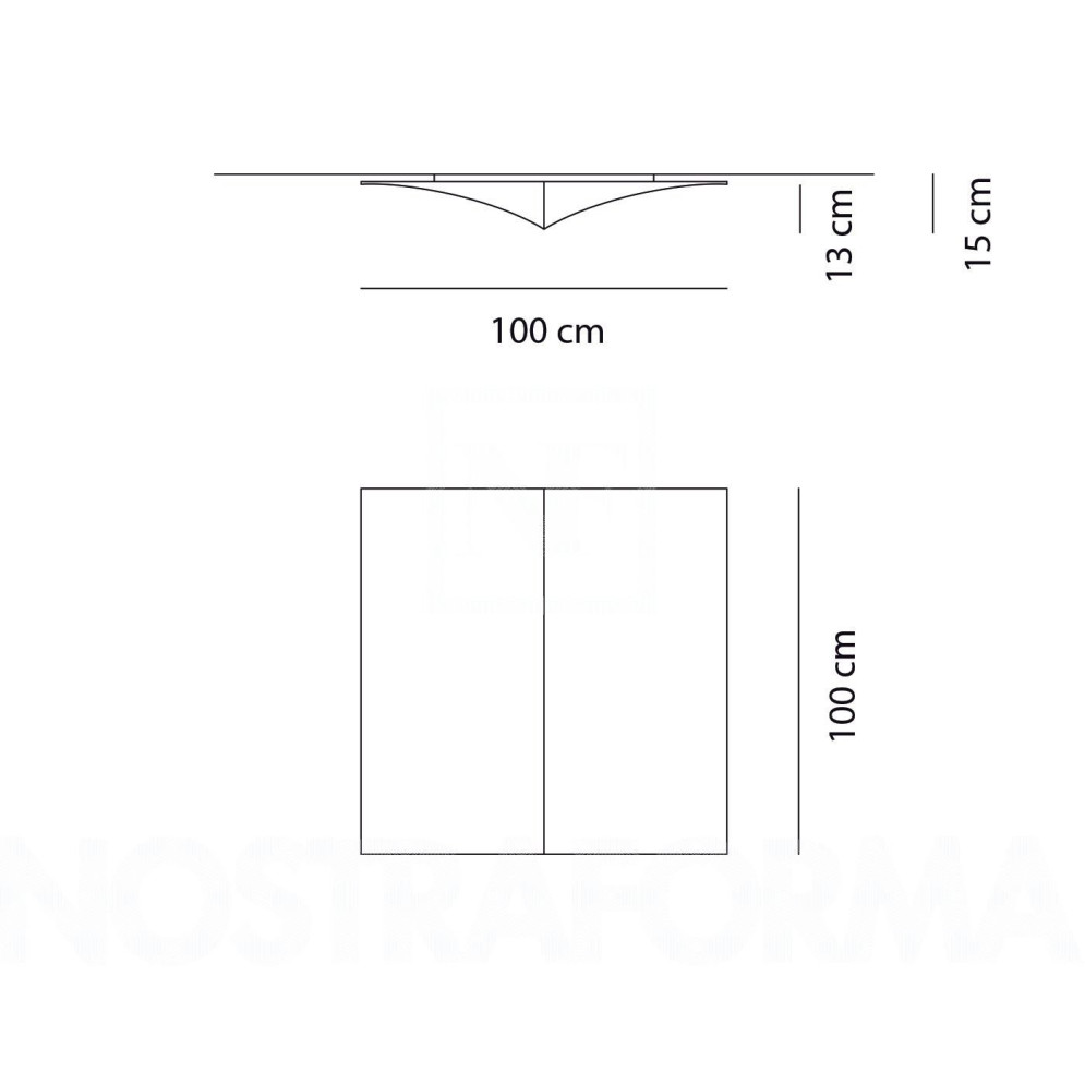 Настенно-потолочный светильник Axo Light Nelly Straight PL NE S 100 PLNES100FAXXE27