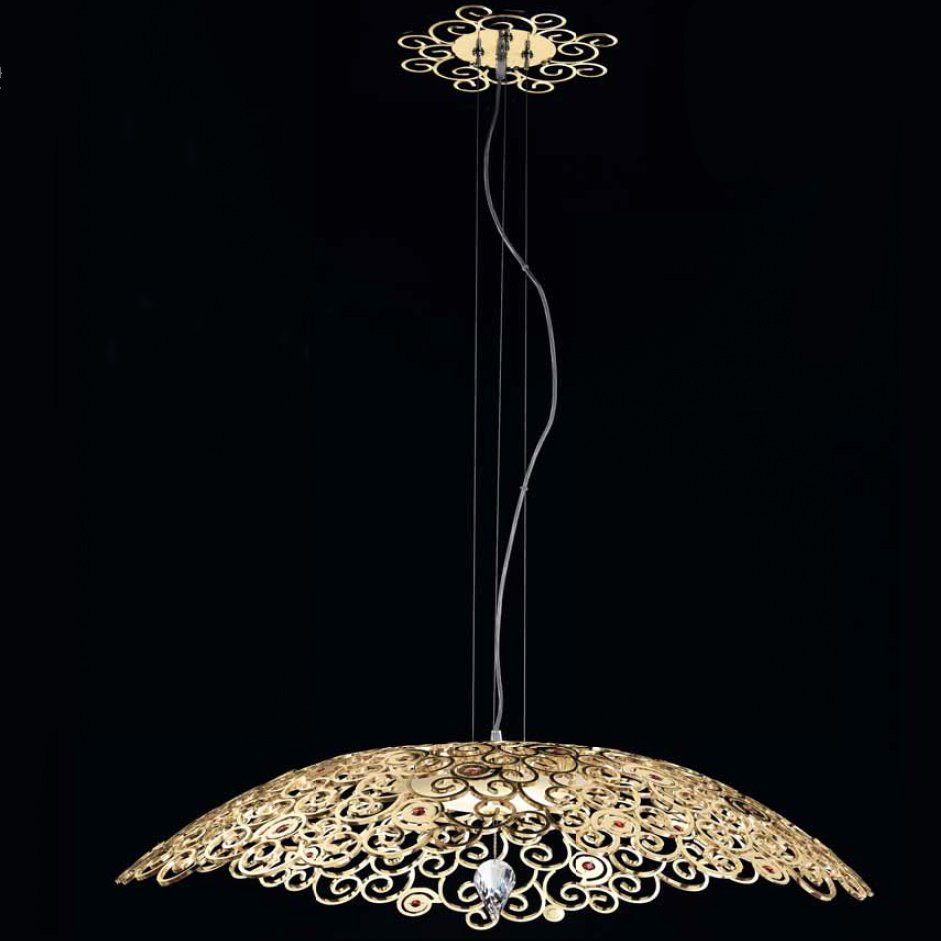 Подвесной светильник IDL Crystal marine 491/6 gold RED SW