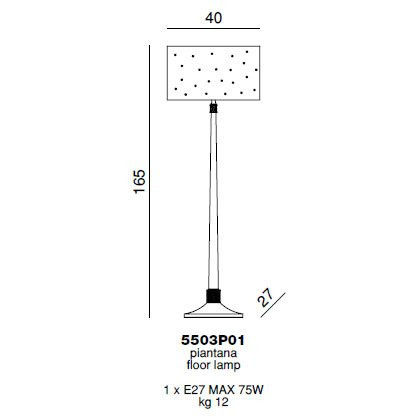 Торшер Beby Group Crystal dream 5503P01 Chrome White Swarovski