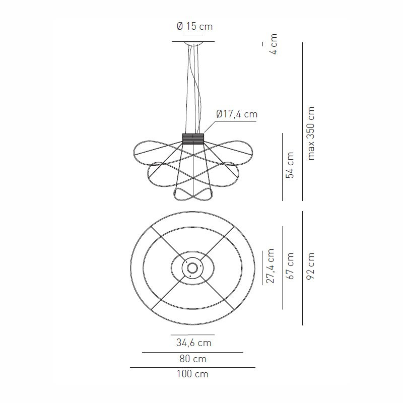 Подвесной светильник Axo Light Hoops SP HOOPS 3 SPHOOPS3ORORLED