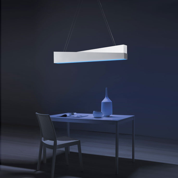 Подвесной светильник Euroluce Horizon 100 Chrome/White