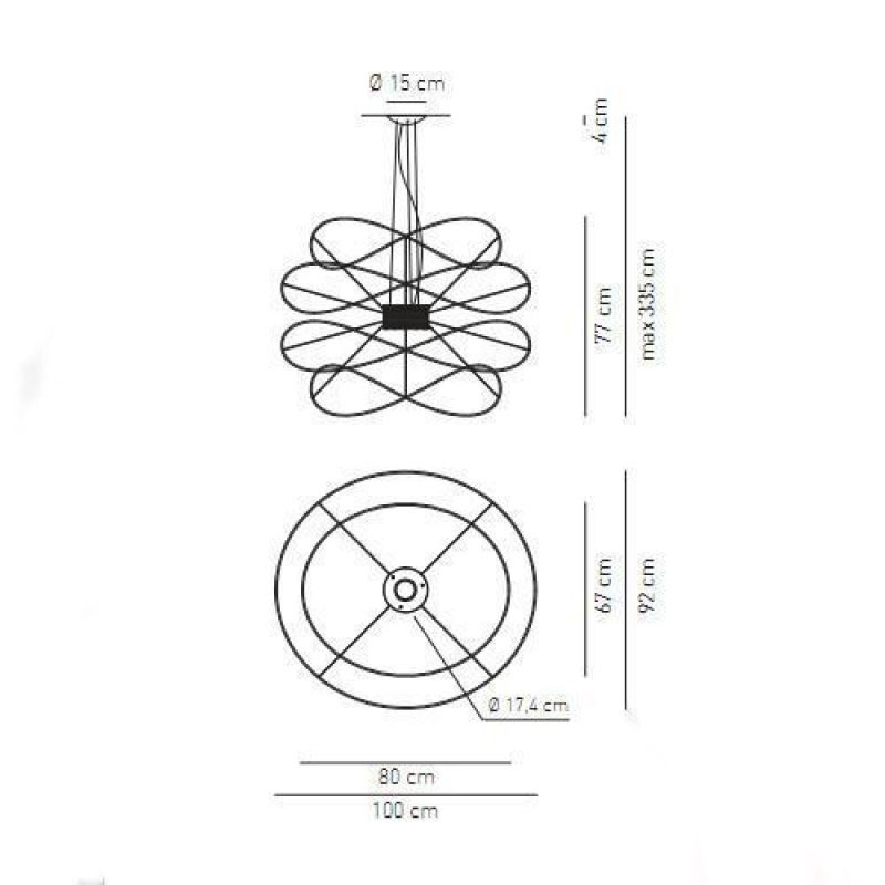 Подвесной светильник Axo Light Hoops SP HOOPS 4 SPHOOPS4ORORLED