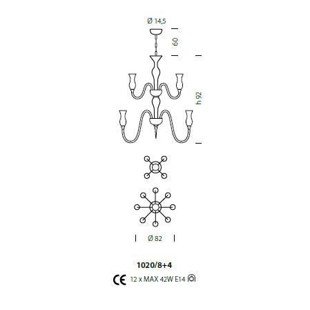Люстра Sylcom Teodato 1020/8+4 D D.A