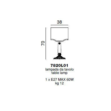 Настольная лампа Beby Group Pure 7820L01 Chrome Fuchsia Venice 017 - rose