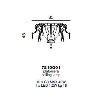 Потолочный светильник Beby Garden Party 7810Q01 Gold Golden Portofino SW Silver Night