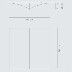 Настенно-потолочный светильник Axo Light Nelly Straight PL NEL S 140 PLNES140BCXXE27