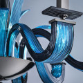 Люстра Euroluce Argo L8 nickel Aquamarine