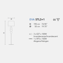 Торшер Masiero Eva STL3+1 F01