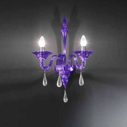 Бра Vetri Lamp 1184/A2 Viola/Gocce cristallo