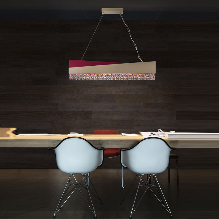 Подвесной светильник Euroluce Horizon lux 100 Bordeaux/Gray Sw