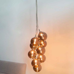 Подвесной светильник Renzo Del Ventisette Ohlala L14544/9 DEC. CROMO SFERE BRONZO