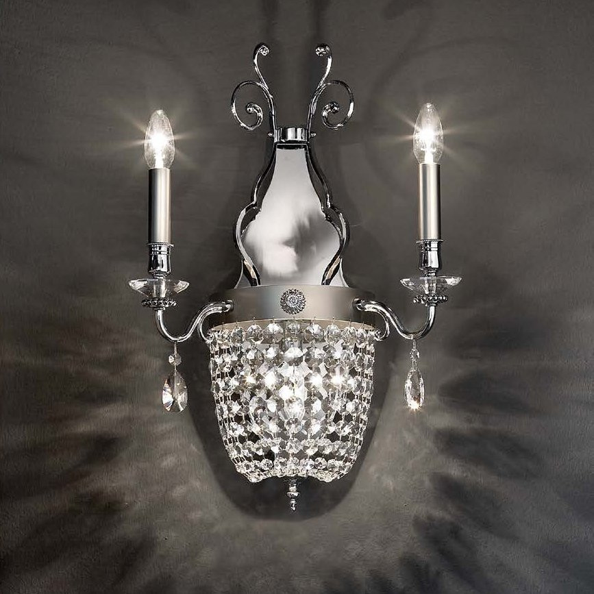 Бра Masiero Elegantia A2+1 G04-G06 Cut crystal