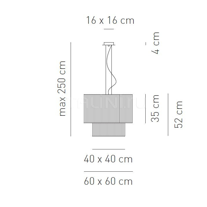 Подвесной светильник AxoLight SP CL 60 40 Tabacco SPCL6040TACRE27