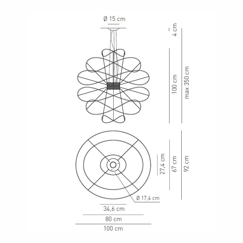 Подвесной светильник Axo Light Hoops SP HOOPS 6 SPHOOPS6ORORLED