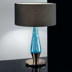 Настольная лампа Euroluce Argo LG1 nickel Aquamarine
