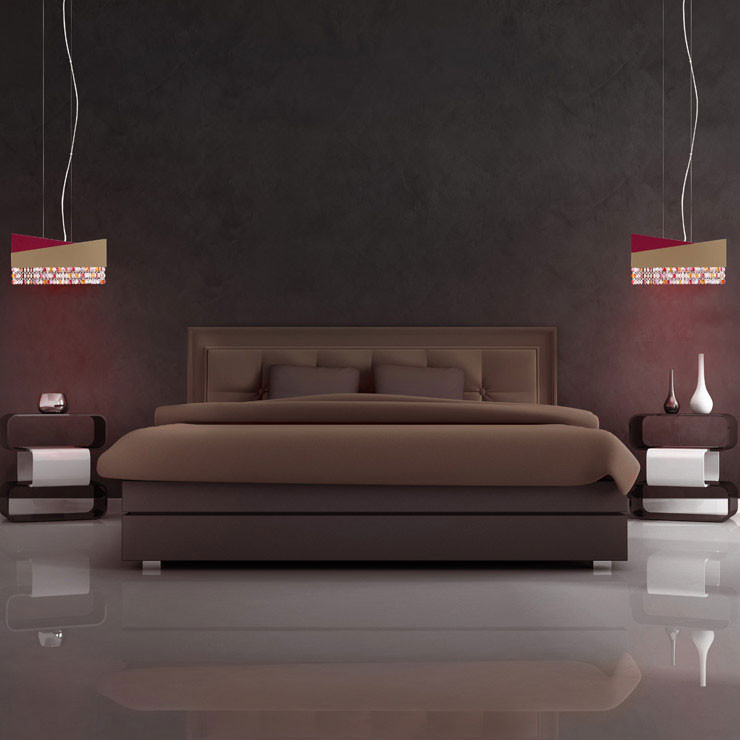 Подвесной светильник Euroluce Horizon lux 30 Bordeaux/Gray Sw