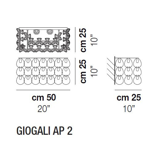 Настенный светильник Vistosi Giogali AP 2 E27 CR/TR CR
