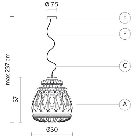 Подвесной светильник Karman Ginger SE116 3A INT