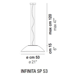 Подвесной светильник Vistosi Infinita SP 53 E27 BC BC