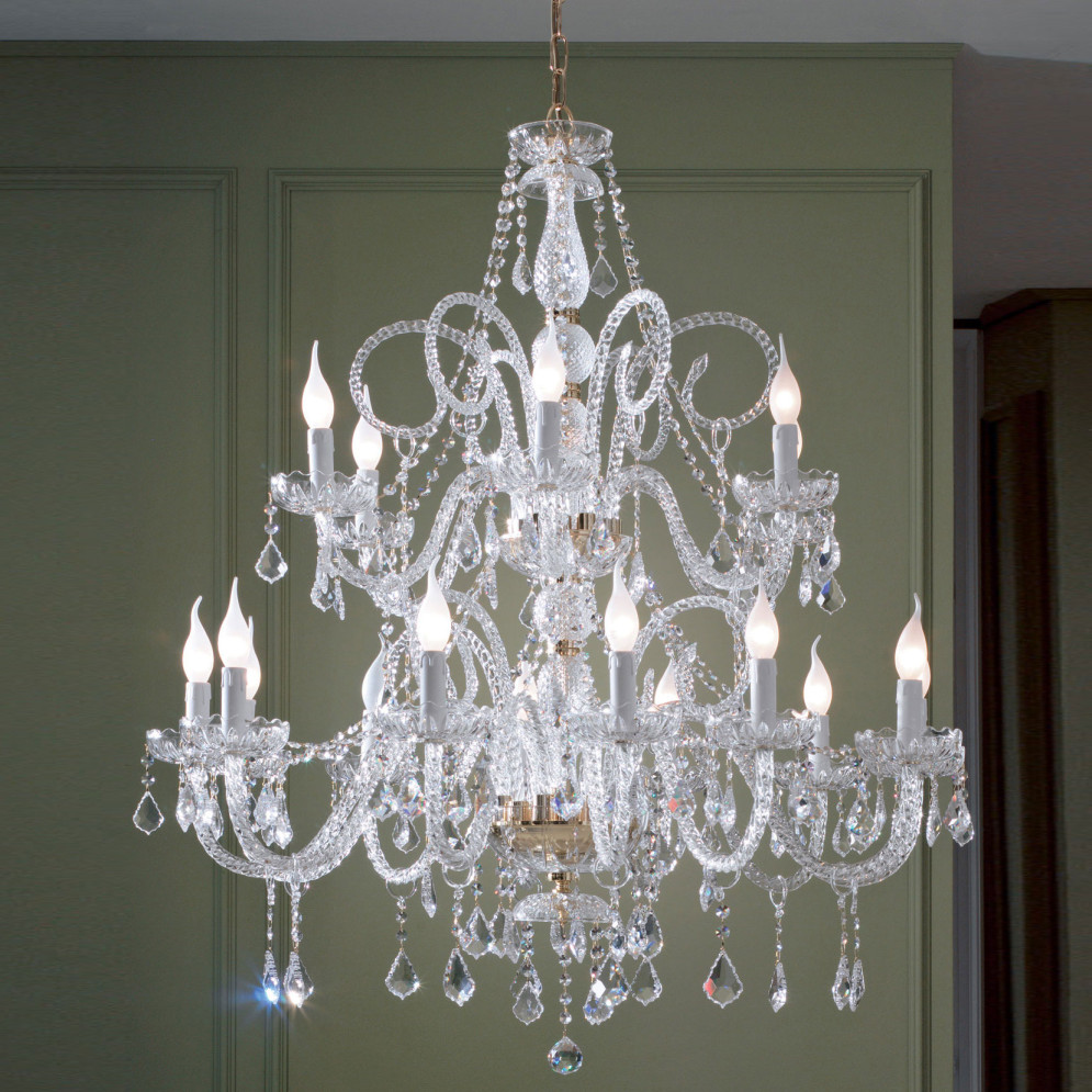 Люстра Euroluce Epoca L12+6 gold Scholer