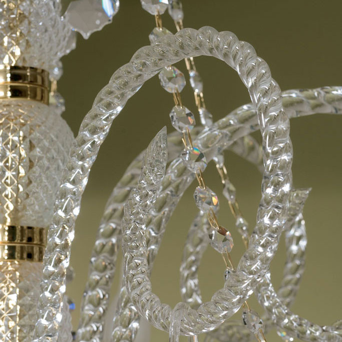 Люстра Euroluce Epoca L12+6 gold Scholer