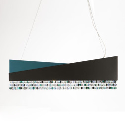 Подвесной светильник Euroluce Horizon lux 66 Black/Teal Sw
