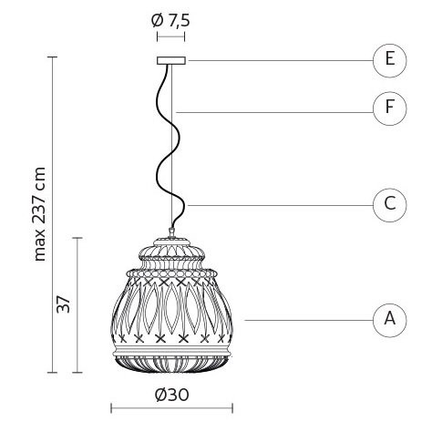 Подвесной светильник Karman Ginger SE116 3F INT