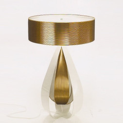 Настольный светильник Italamp 3060/P Pearly White / Gold shade