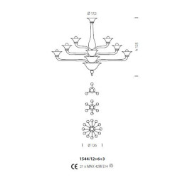 Люстра Sylcom Corner 1544/12+6+3 D BLAV.AV