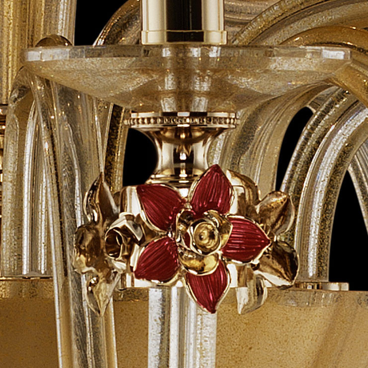 Люстра Euroluce Sheen L8+4 red