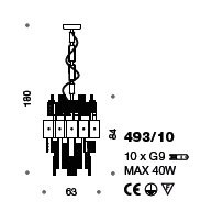 Подвесной светильник IDL Crystalline 493/10 white