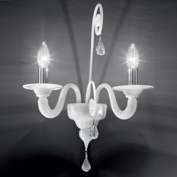 Бра Vetri Lamp 1185/A2 Bianco/Gocce cristallo
