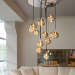 Подвесной светильник Renzo Del Ventisette Ohlala L14555/12 DEC. cromo SFERE ORO