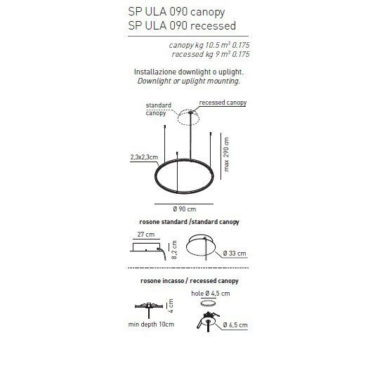 Подвесной светильник Axo Light U-Light SP ULA 120 RU XX