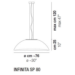 Подвесной светильник Vistosi Infinita SP 80 E27 BC BC