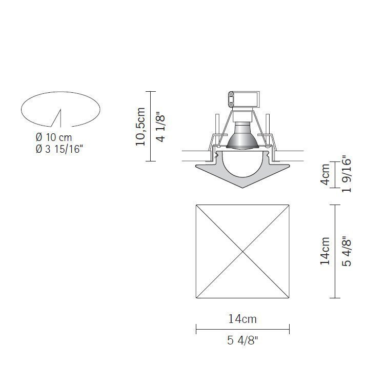 Встраиваемый светильник Fabbian Cheope D27 F08 00