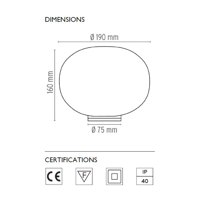 Настольный светильник Flos Glo-Ball Basic Zero Dimmer F3330009