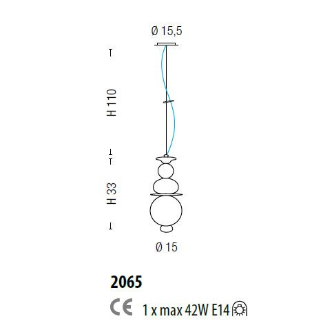 Подвесной светильник Sylcom Igloo 2065 K BL