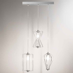 Подвесной светильник Renzo Del Ventisette Ohlala BIN14562/3 DEC. CROMO