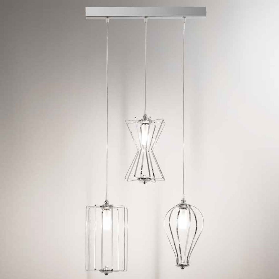 Подвесной светильник Renzo Del Ventisette Ohlala BIN14562/3 DEC. CROMO