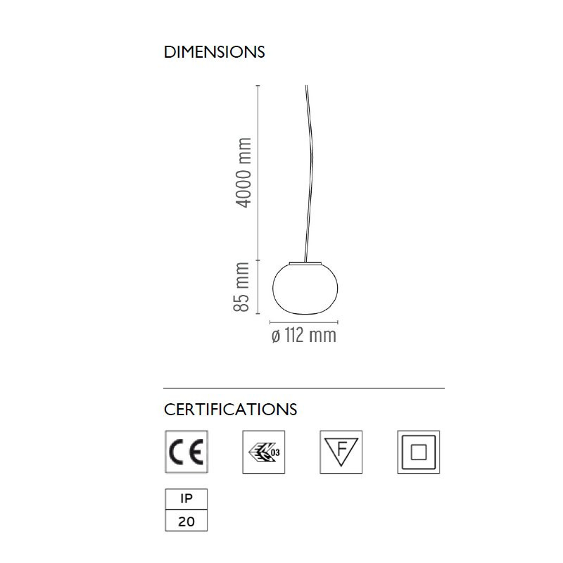 Подвесной светильник Flos Mini Glo-Ball S F4195009