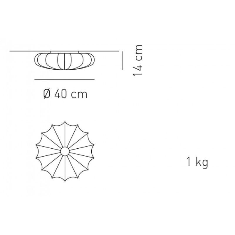 Настенно-потолочный светильник Axo Light Muse PL MUSE 40 Giallo PLMUSE40GIXXE27
