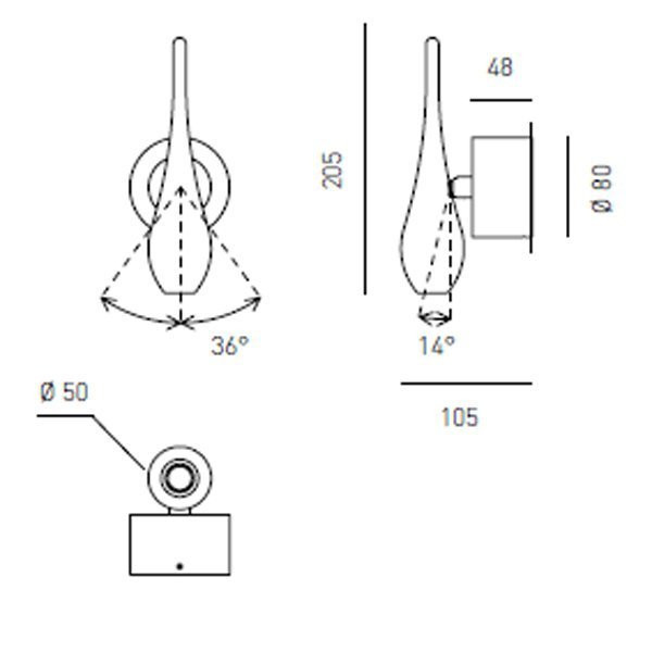 Бра Axo light Stilla STILLA WALL LAMP 100 04