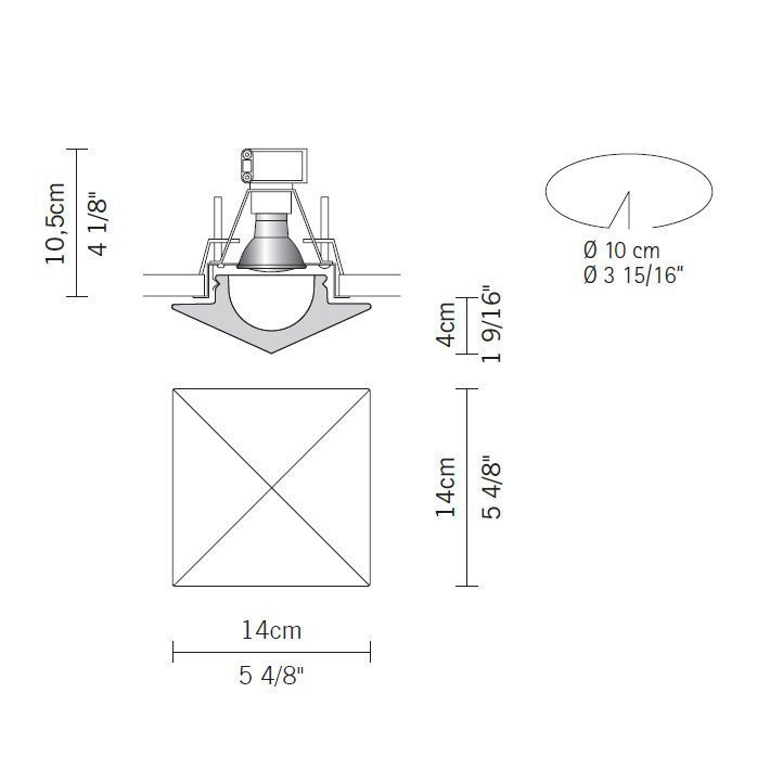 Встраиваемый светильник Fabbian Cheope D27 F08 01