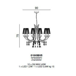 Люстра Beby Prestige 0180B05 Chrome 024 Cut Plaque